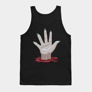 Hand stretches from the grave to the High Five Tank Top